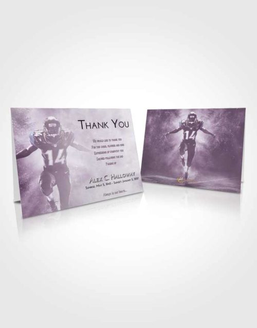Funeral Thank You Card Template Lavender Sunrise Football Serenity