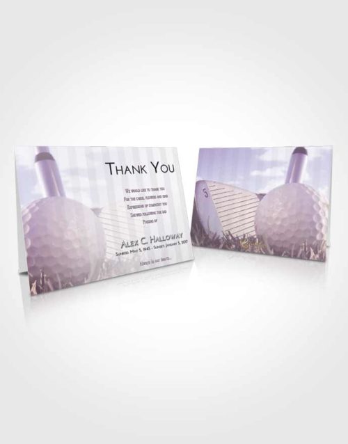 Funeral Thank You Card Template Lavender Sunrise Golf Day