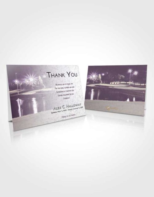 Funeral Thank You Card Template Lavender Sunrise Golf Paradise