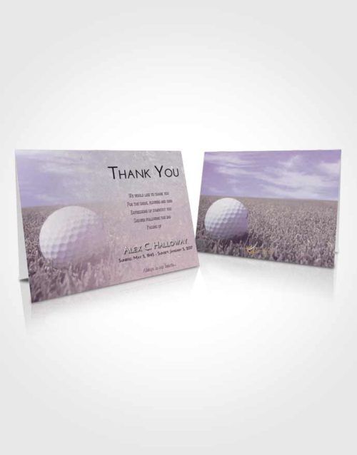 Funeral Thank You Card Template Lavender Sunrise Golf Serenity