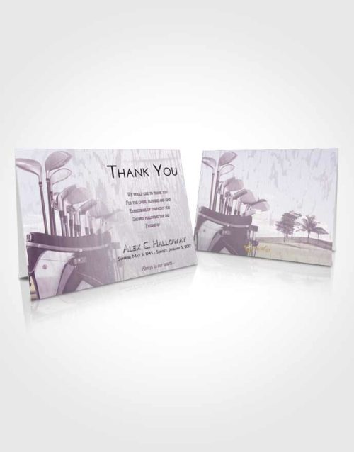 Funeral Thank You Card Template Lavender Sunrise Golf Set
