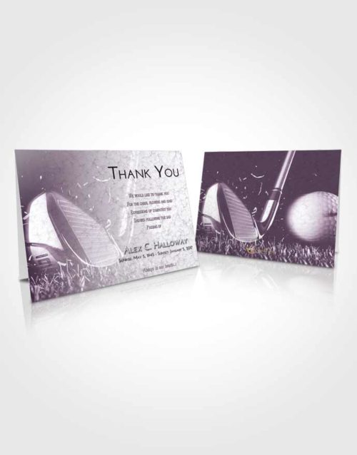 Funeral Thank You Card Template Lavender Sunrise Golf Swing