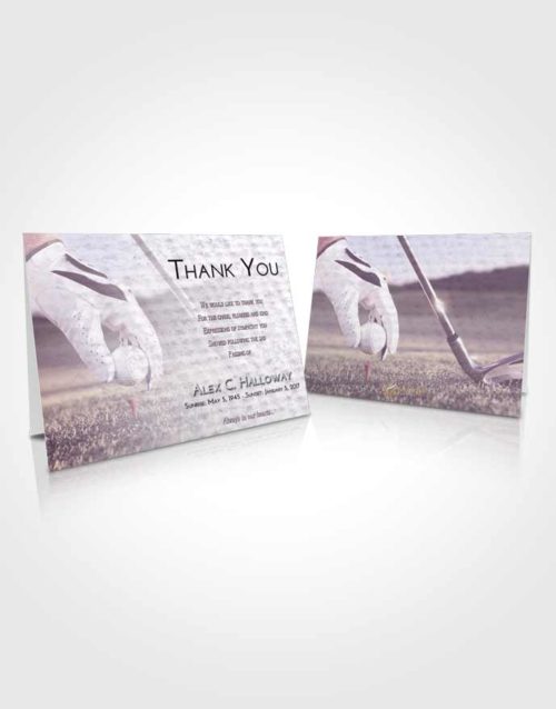 Funeral Thank You Card Template Lavender Sunrise Golf Tee