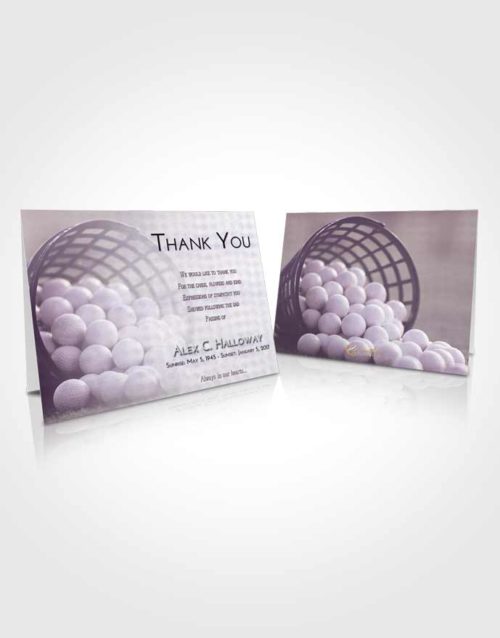 Funeral Thank You Card Template Lavender Sunrise Golf Tranquility