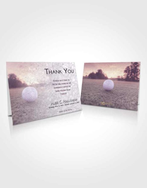 Funeral Thank You Card Template Lavender Sunrise Golfing Honor