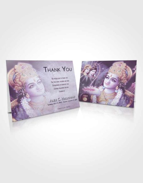 Funeral Thank You Card Template Lavender Sunrise Hindu Majesty