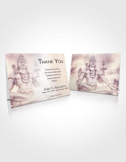 Funeral Thank You Card Template Lavender Sunrise Hindu Mystery
