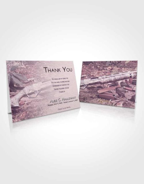 Funeral Thank You Card Template Lavender Sunrise Hunters Life