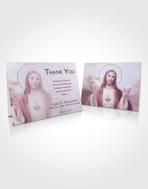 Funeral Thank You Card Template Lavender Sunrise Jesus our Lord