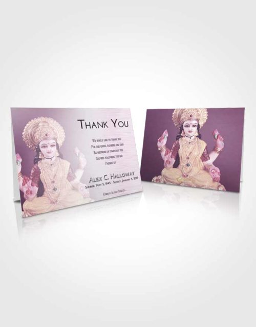 Funeral Thank You Card Template Lavender Sunrise Lakshmi Desire