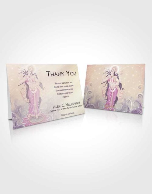 Funeral Thank You Card Template Lavender Sunrise Lakshmi Divinity