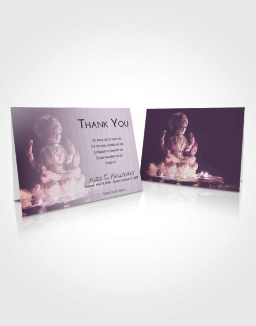 Funeral Thank You Card Template Lavender Sunrise Lakshmi Surprise