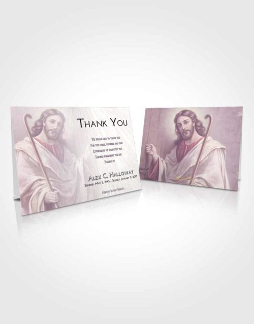 Funeral Thank You Card Template Lavender Sunrise Life of Jesus