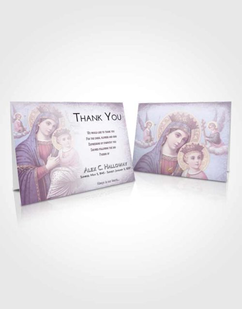 Funeral Thank You Card Template Lavender Sunrise Marys Love