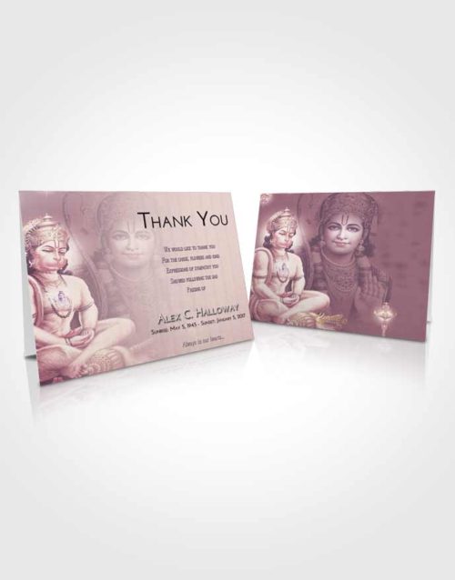 Funeral Thank You Card Template Lavender Sunrise Ram Bhakth Hanuman