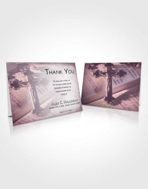 Funeral Thank You Card Template Lavender Sunrise Rosary Trust