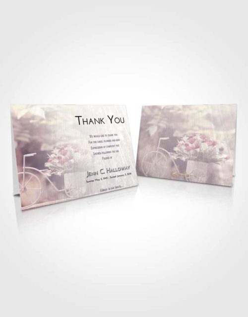 Funeral Thank You Card Template Lavender Sunrise Rose Love