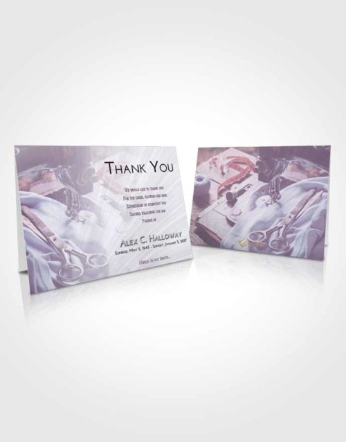 Funeral Thank You Card Template Lavender Sunrise Sewing Love
