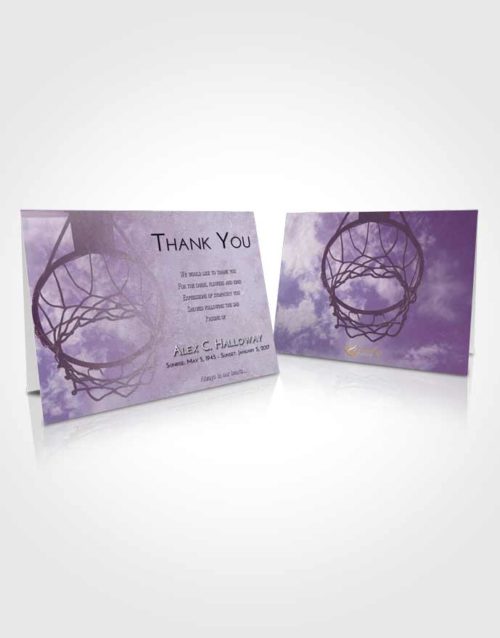 Funeral Thank You Card Template Lavender Sunrise Sky Ball