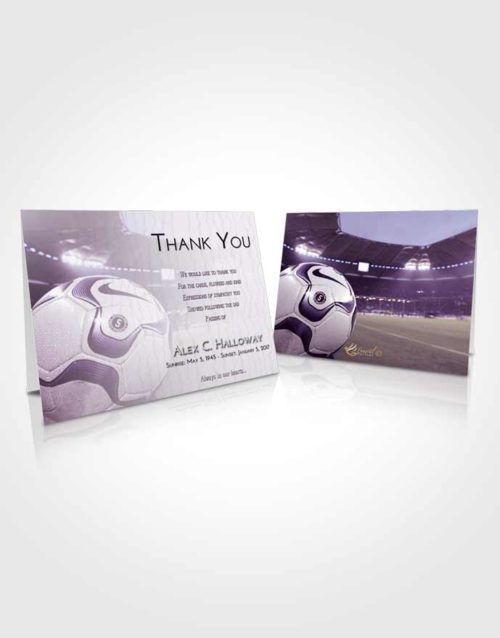 Funeral Thank You Card Template Lavender Sunrise Soccer Life