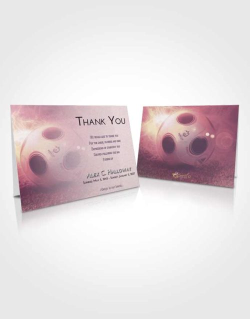 Funeral Thank You Card Template Lavender Sunrise Soccer Miracle