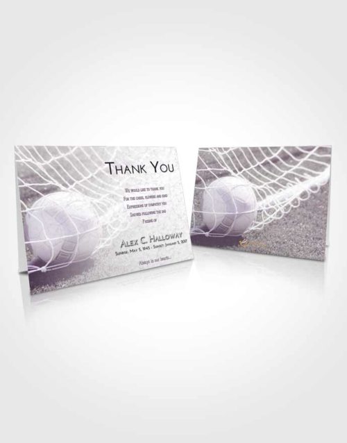Funeral Thank You Card Template Lavender Sunrise Soccer Pride