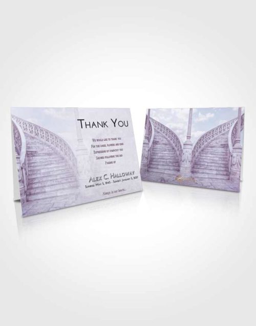 Funeral Thank You Card Template Lavender Sunrise Stairway of Love