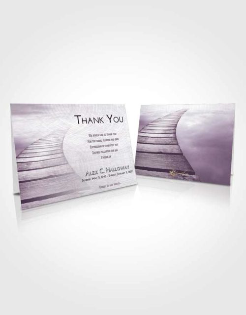 Funeral Thank You Card Template Lavender Sunrise Stairway to Life