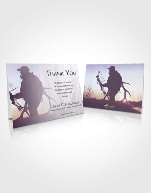 Funeral Thank You Card Template Lavender Sunrise The Hunt