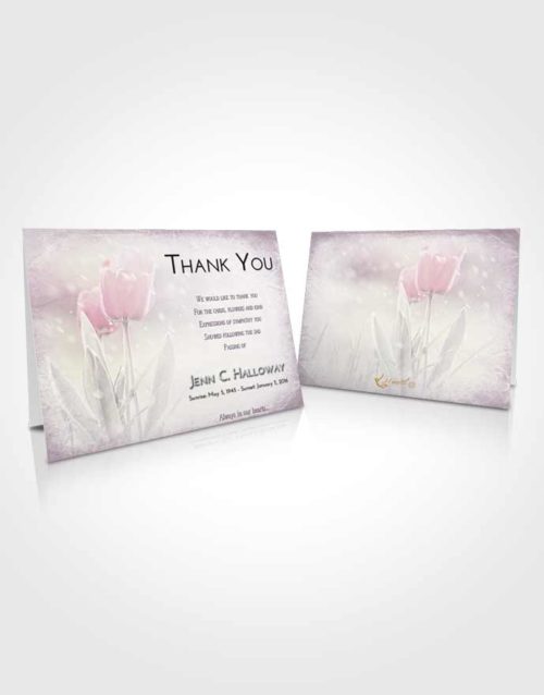 Funeral Thank You Card Template Lavender Sunrise Tulip Whisper