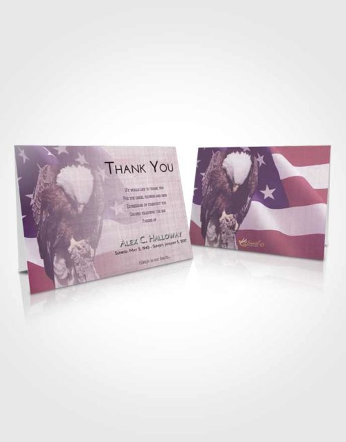 Funeral Thank You Card Template Lavender Sunrise Veterans Journey