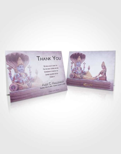 Funeral Thank You Card Template Lavender Sunrise Vishnu Desire