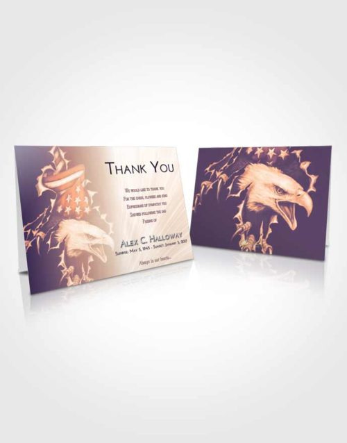 Funeral Thank You Card Template Lavender Sunset American Motorcycle
