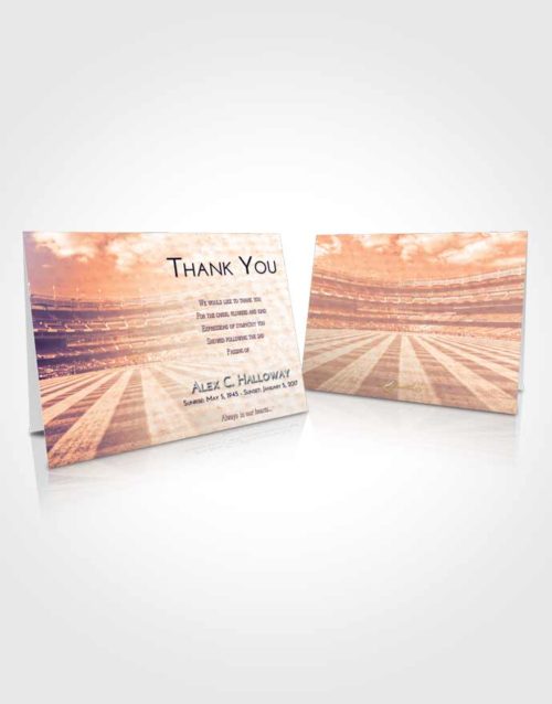 Funeral Thank You Card Template Lavender Sunset Baseball Serenity