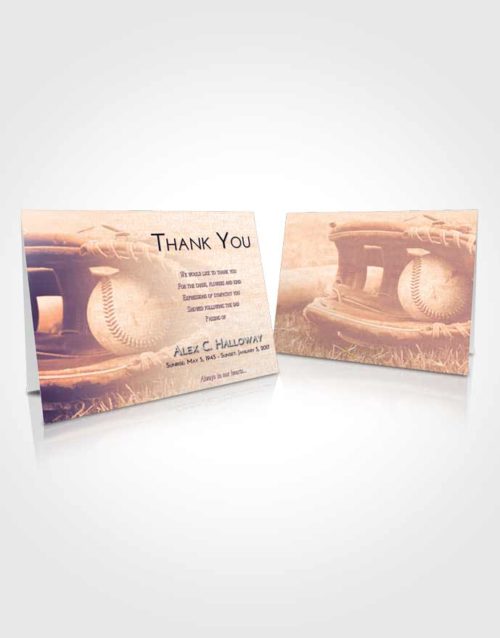 Funeral Thank You Card Template Lavender Sunset Baseball Tranquility