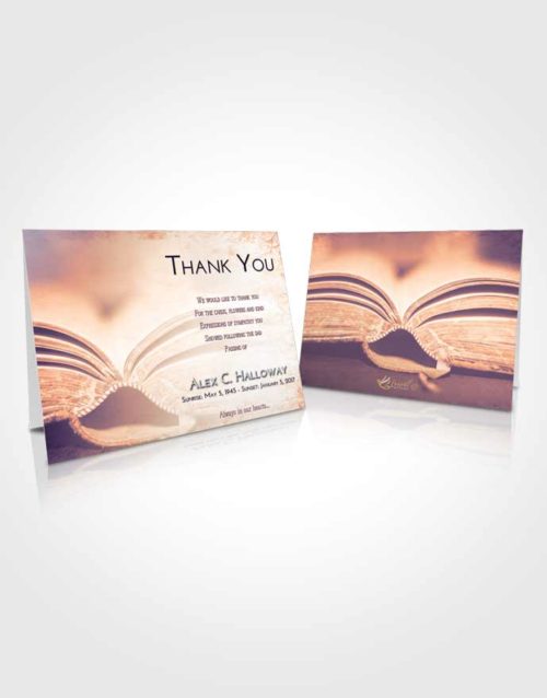 Funeral Thank You Card Template Lavender Sunset Bible Love
