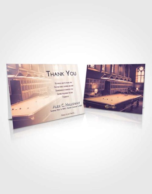 Funeral Thank You Card Template Lavender Sunset Billiards Journey