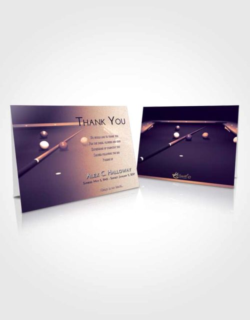 Funeral Thank You Card Template Lavender Sunset Billiards Peace