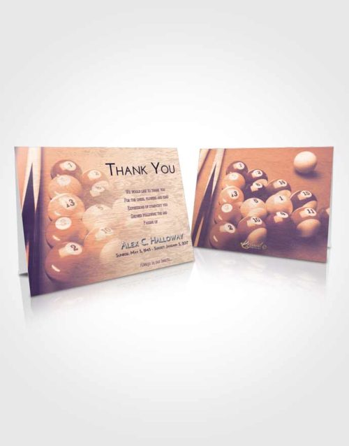 Funeral Thank You Card Template Lavender Sunset Billiards Serenity