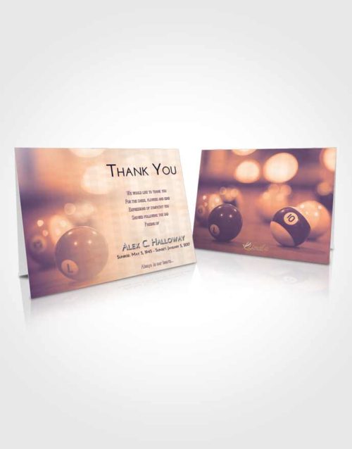 Funeral Thank You Card Template Lavender Sunset Billiards Tranquility
