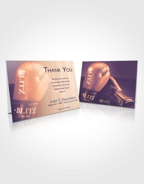 Funeral Thank You Card Template Lavender Sunset Boxing Blitz