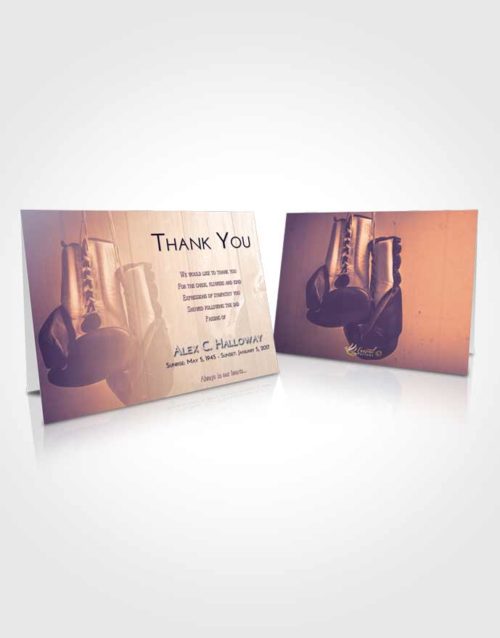 Funeral Thank You Card Template Lavender Sunset Boxing Day