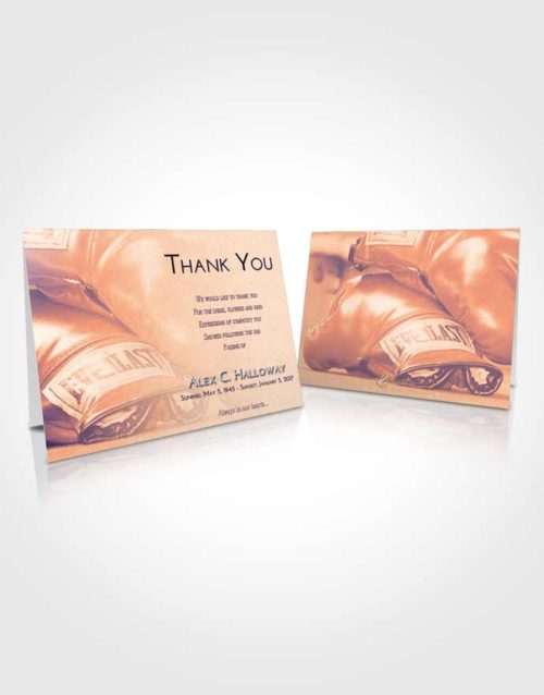 Funeral Thank You Card Template Lavender Sunset Boxing Everlast