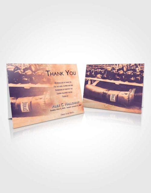 Funeral Thank You Card Template Lavender Sunset Boxing Life
