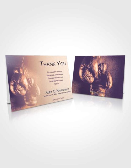 Funeral Thank You Card Template Lavender Sunset Boxing Serenity