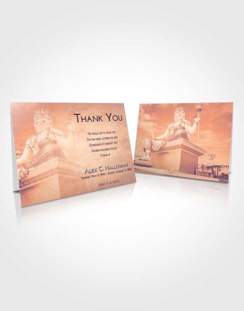 Funeral Thank You Card Template Lavender Sunset Brahma Mystery