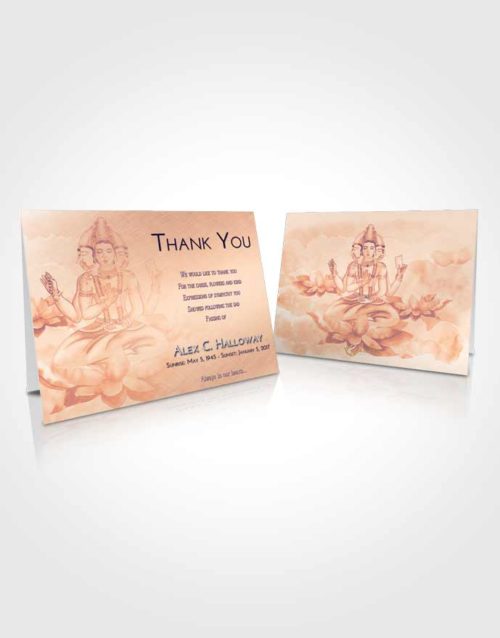 Funeral Thank You Card Template Lavender Sunset Brahma Surprise