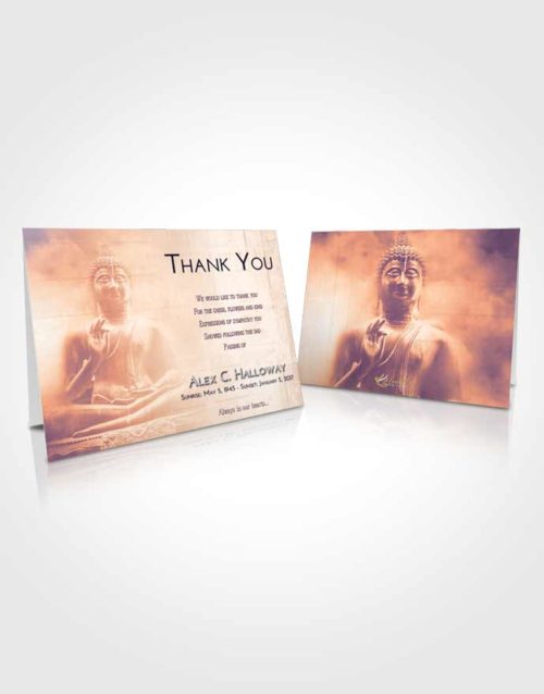 Funeral Thank You Card Template Lavender Sunset Buddha Desire