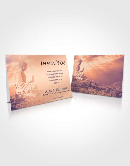 Funeral Thank You Card Template Lavender Sunset Buddha Surprise
