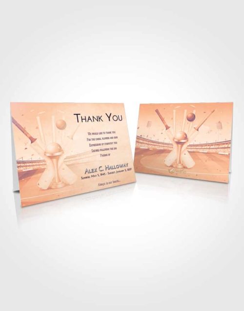 Funeral Thank You Card Template Lavender Sunset Cricket Honor